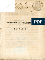 Actes Diplomatiques Constatant l'Autonomie Politique de La Roumanie - J. A. Vaillant 1857