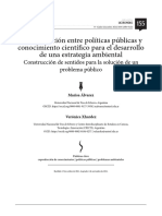 La Articulación Entre Políticas Públicas y Conocimiento Científico para El Desarrollo de Una Estrategia Ambiental