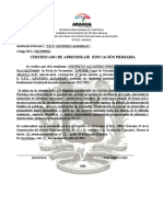 CERTIFICADO APRENDIZAJE 2023 Primaria