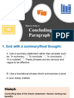 How To Write A Concluding Paragraph