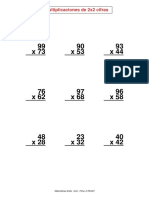 Multiplicaciones de 2x2 Cifras