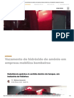 VAZAMENTO HIDROXIDO AMONIA VALINHOS