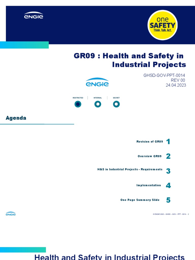 GR09: H&S Guidelines for ENGIE Projects | PDF | Risk | Occupational ...