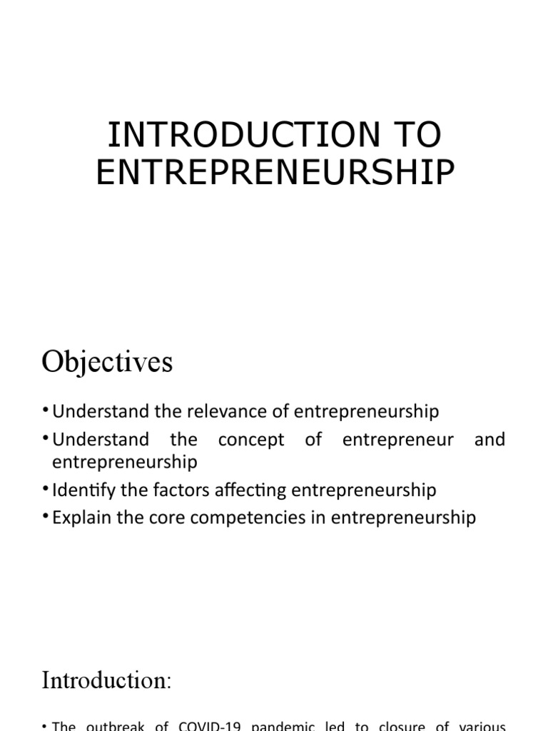 Introduction To Entrepreneurship | PDF | Entrepreneurship | Economies