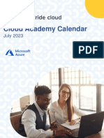 Cloud Academy Calendar July 2023 - Azure Cloud