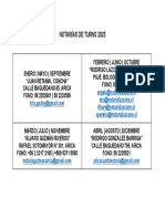 NOTARÍAS DE TURNO 2023 Arica