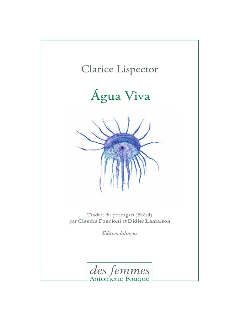 Água Viva Reflexões de Clarice Lispector PDF Natureza