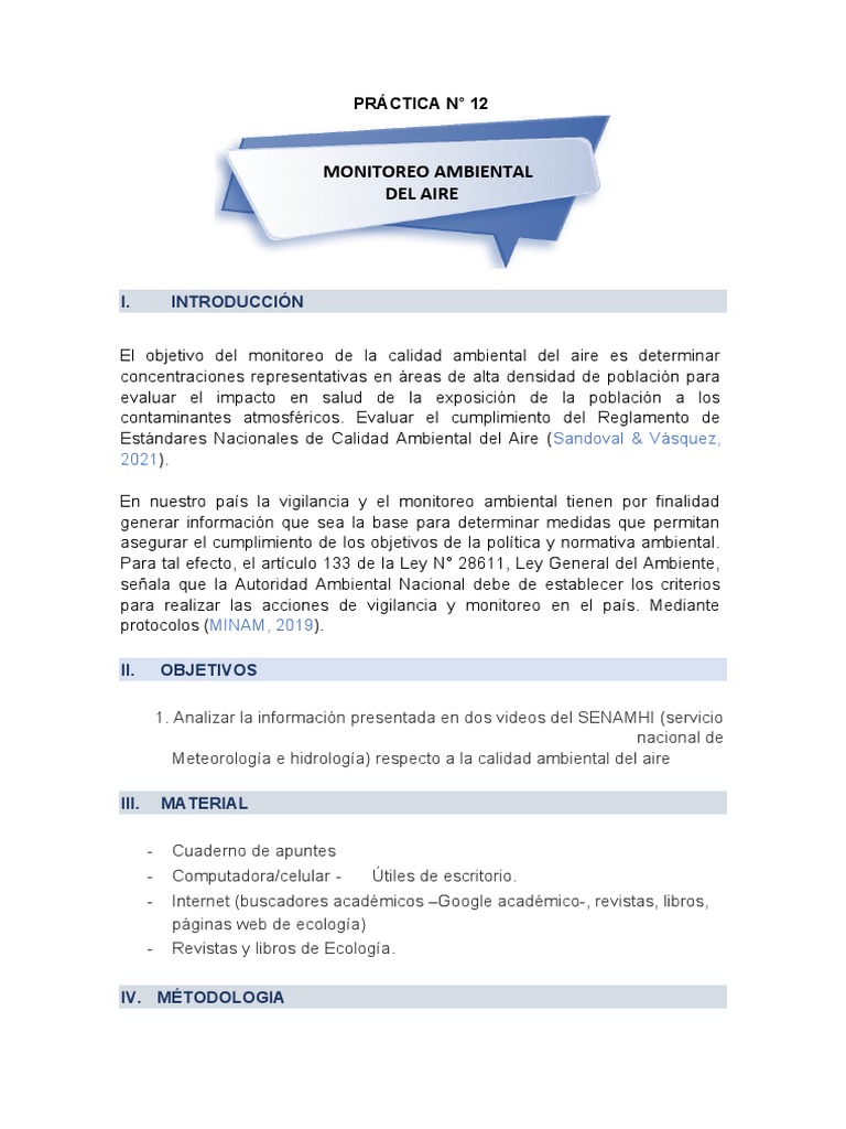 Monitoreo de Calidad del Aire en Lima | PDF | La contaminación del aire ...