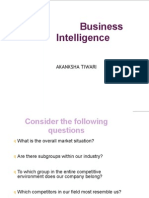 Business Intelligence: Akanksha Tiwari