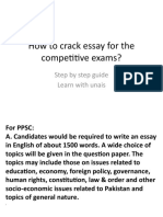 How To Prepare For Essays For Competitive Exams
