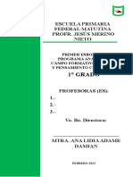 1° Grado: Escuela Primaria Federal Matutina Profr. Jesús Merino Nieto