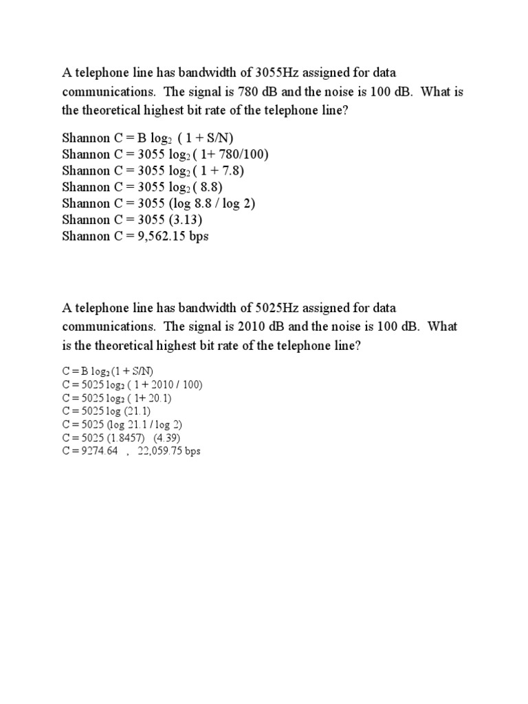 Shannon C Examples | PDF