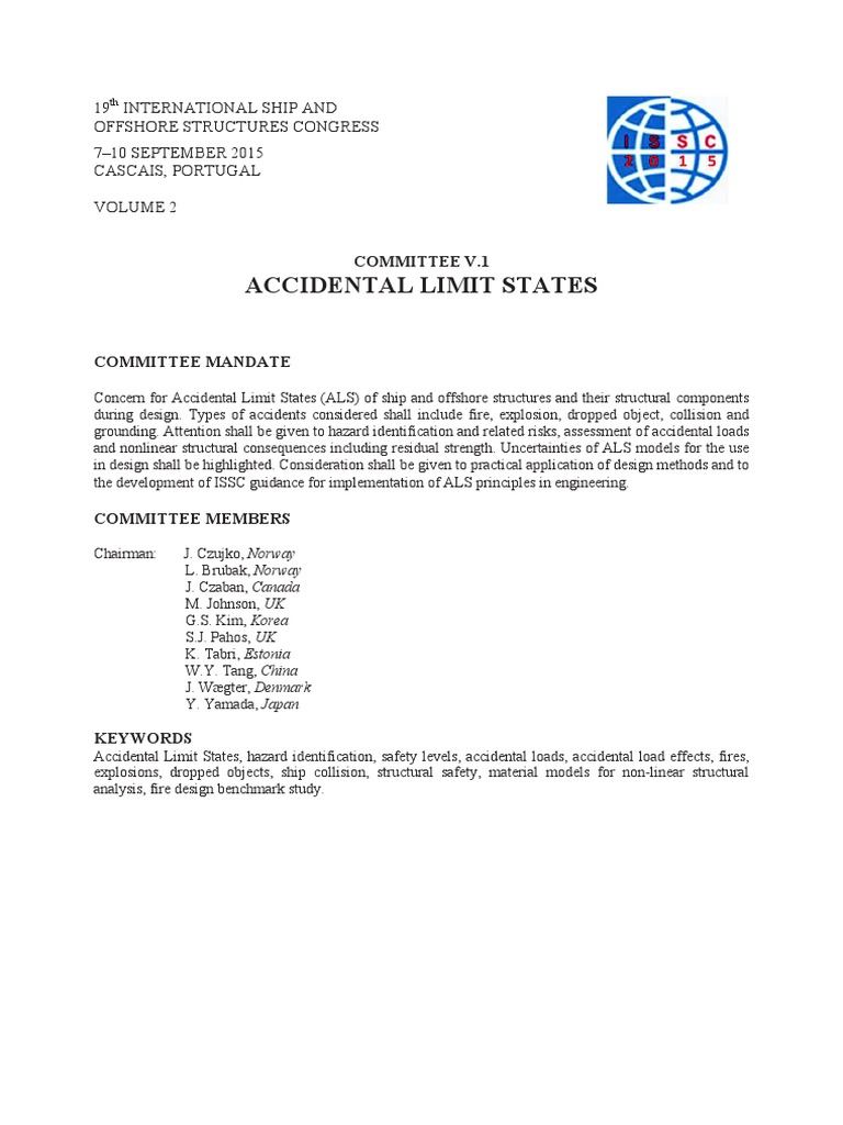 Accidental Limit States in Marine Structures | PDF | Risk | Reliability ...