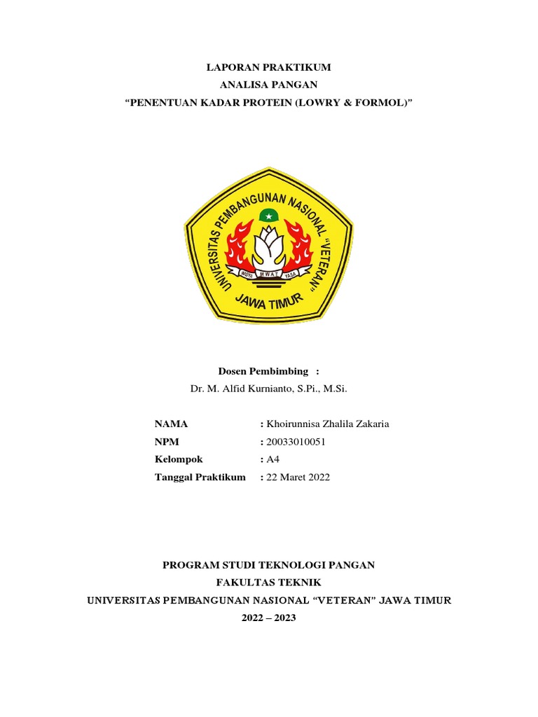 Analisis Kadar Protein Metode Lowry & Formol | PDF