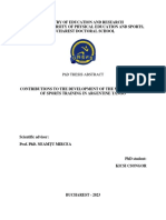 Contributions To The Development of The Methodology of Sports Training in Argentine Tango - Csongor Kicsi Ph.D.