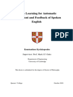 PHD Thesis Deep Learning For Automatic Assessment and Feedback of Spoken English