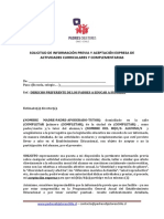 Solicitud de Informacion Previa y Aceptacion Expresa de Actividades Curriculares y Complementarias