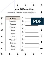 Black White Simple Alphabetical Order Worksheet