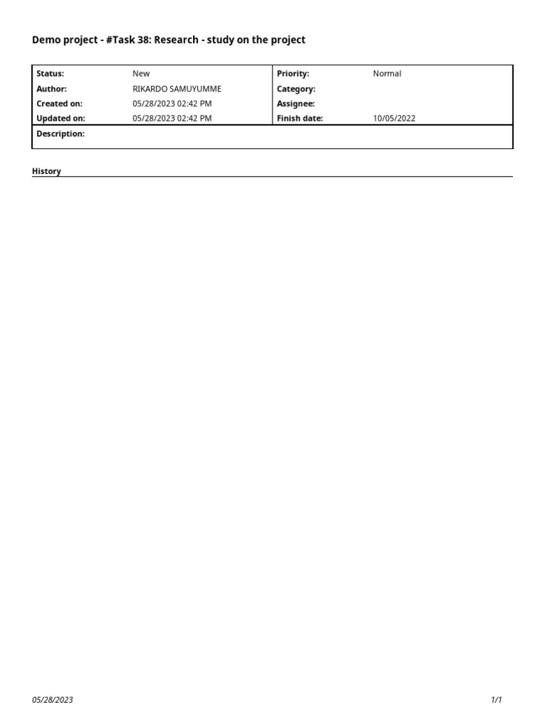 Research Study Task Overview | PDF