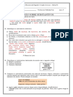 6º Ano - GABARITO - Revisão SUBSTANTIVO