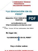 La Educación en El Peru