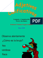 3°A Lenguaje Adjetivos Calificativos PPT