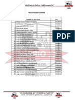 RELACION DE JUGADORES ETAPA PROVINCIAL Oficial....