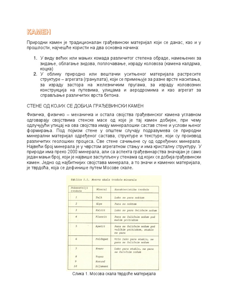 KAMEN PODELA STENA-Kamen | PDF