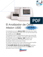 El Analizador de Orina Mission U500