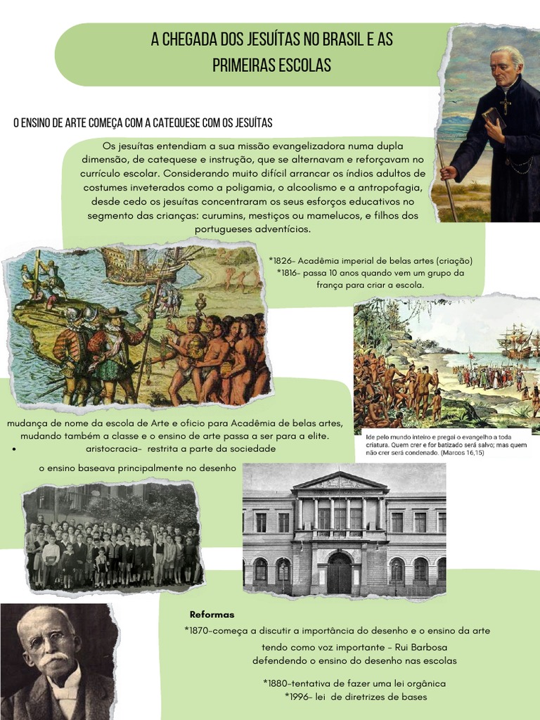 A Chegada Dos Jesuítas No Brasil e As Primeiras Escolas | PDF | Brasil