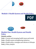 Module I Health System and Health Policy