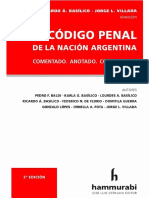 Codigo Penal de La Nacion Argentina. 2021. Ricardo Basilico. Jorge Villada