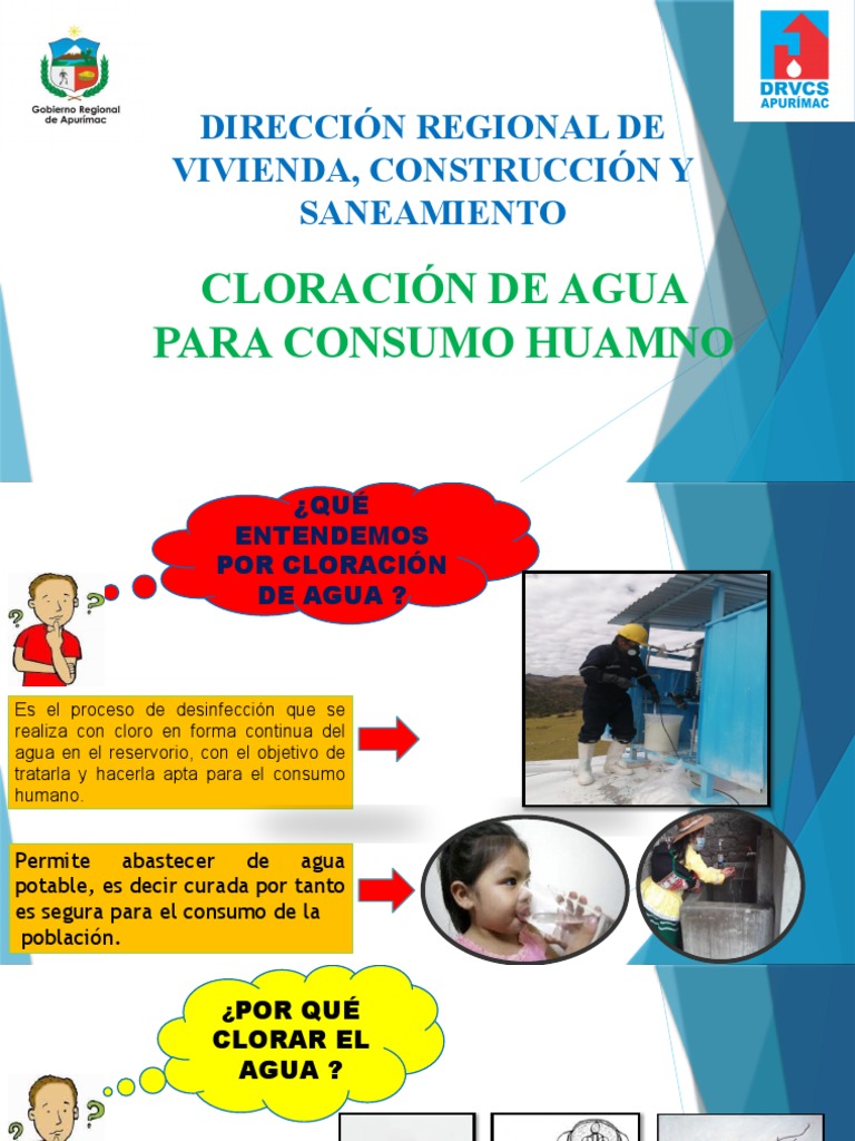 Cloración de Agua para Consumo Humano | PDF | Agua | Materiales