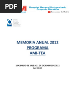 Memoria Anual Programa AMI-TEA A - o 2012