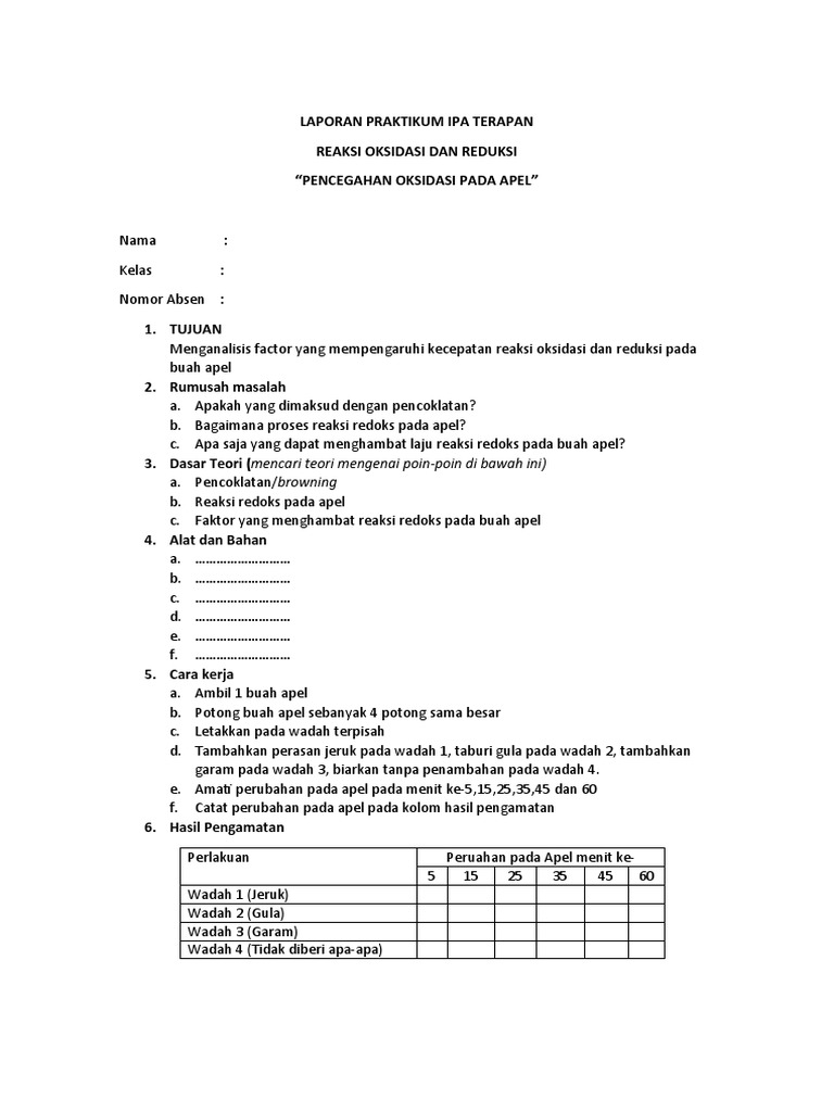 LAPORAN PRAKTIKUM IPA TERAPAN Fix | PDF