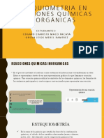 Estequiometria en Reacciones Quimicas Inorgánicas.