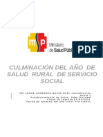 Modelo de Informe Fin de Año Rural y Programa Salud Oral Escolar