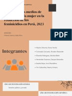 Eficacia de Los Medios de Protección A La Mujer en La Reducción de Los Feminicidios en Perú, 2023