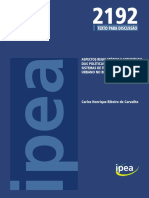 IPEA - Aspectos Regulatórios e Conceituais Das Políticas Tarifárias Dos Sist Transp Púb No Brasil