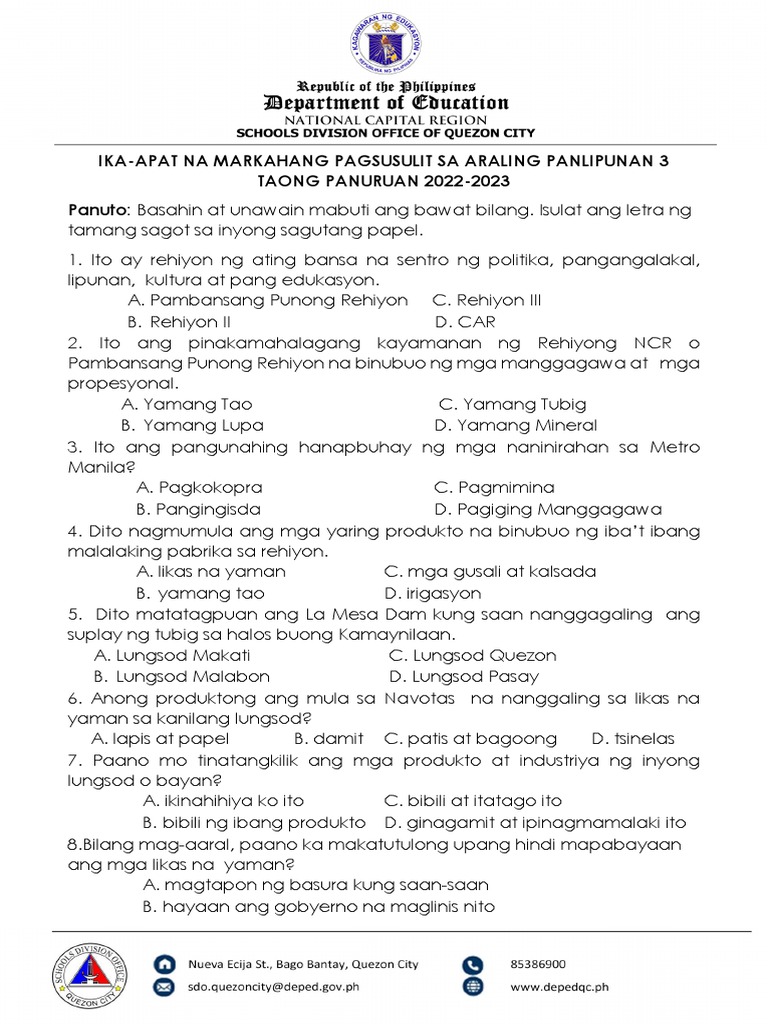 Ap3 Q4 | PDF