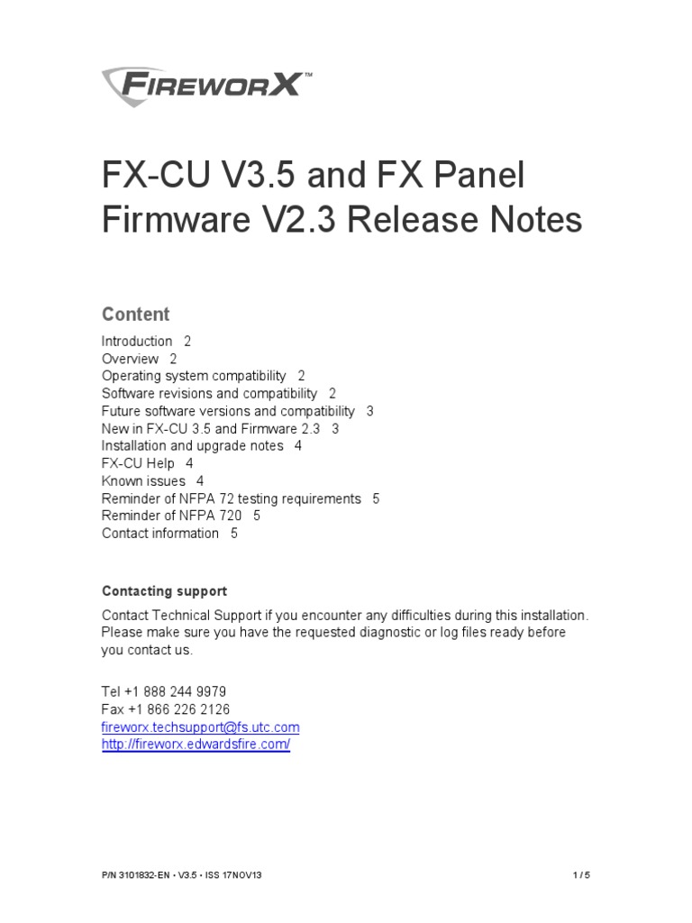 FX-CU 3.5 & Firmware 2.3 Release Notes | PDF | Microsoft Windows ...