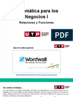 S09.s9 - Relación - Par Ordenado. Plano Cartesiano. Función, Dominio y Rango. Diferencia Gráfica Entre Función y Relación