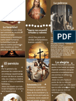 Triptico Jesus Nos Enseña Virtudes y Valores