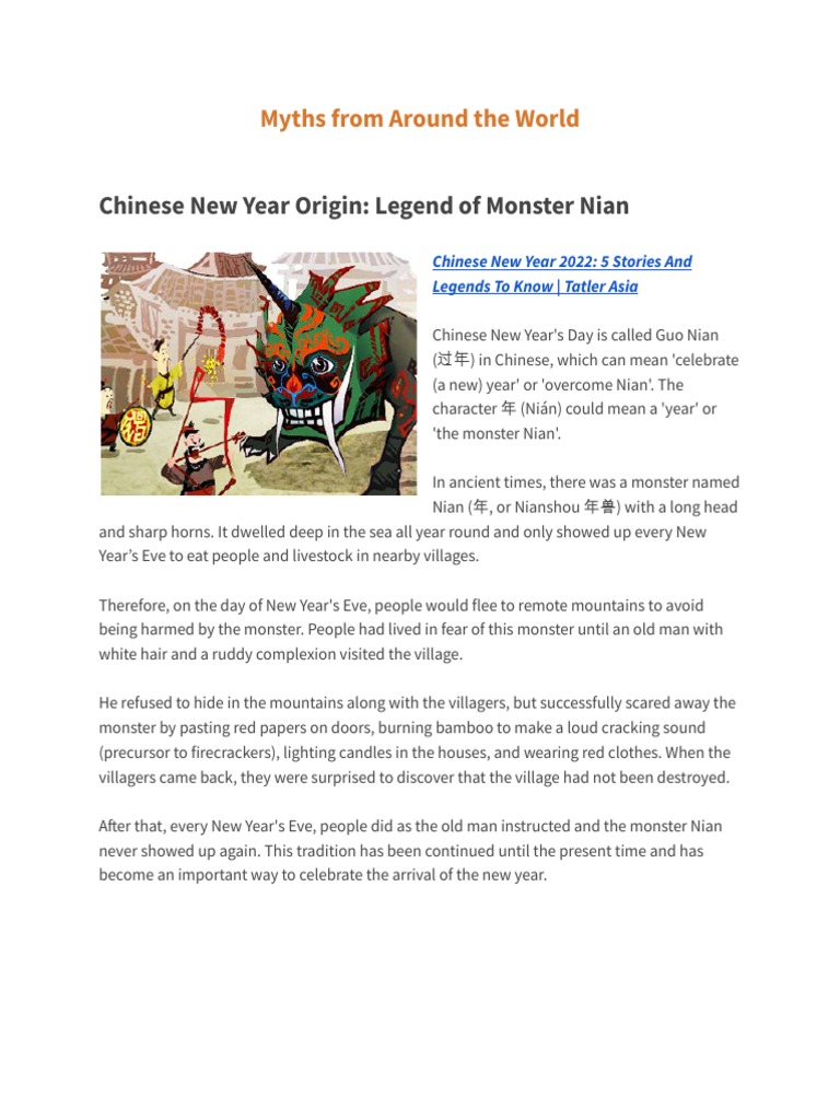 Myths and Legends of the New Year | PDF