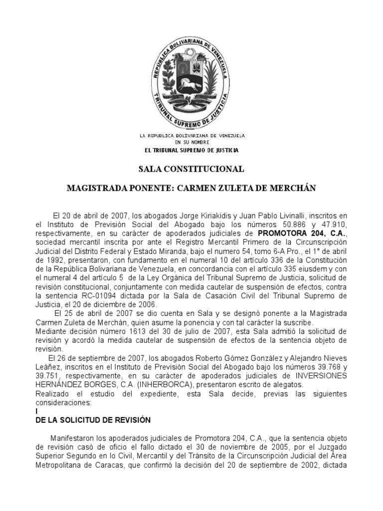 Revisión Constitucional de Sentencia Civil | PDF | Caso de ley ...