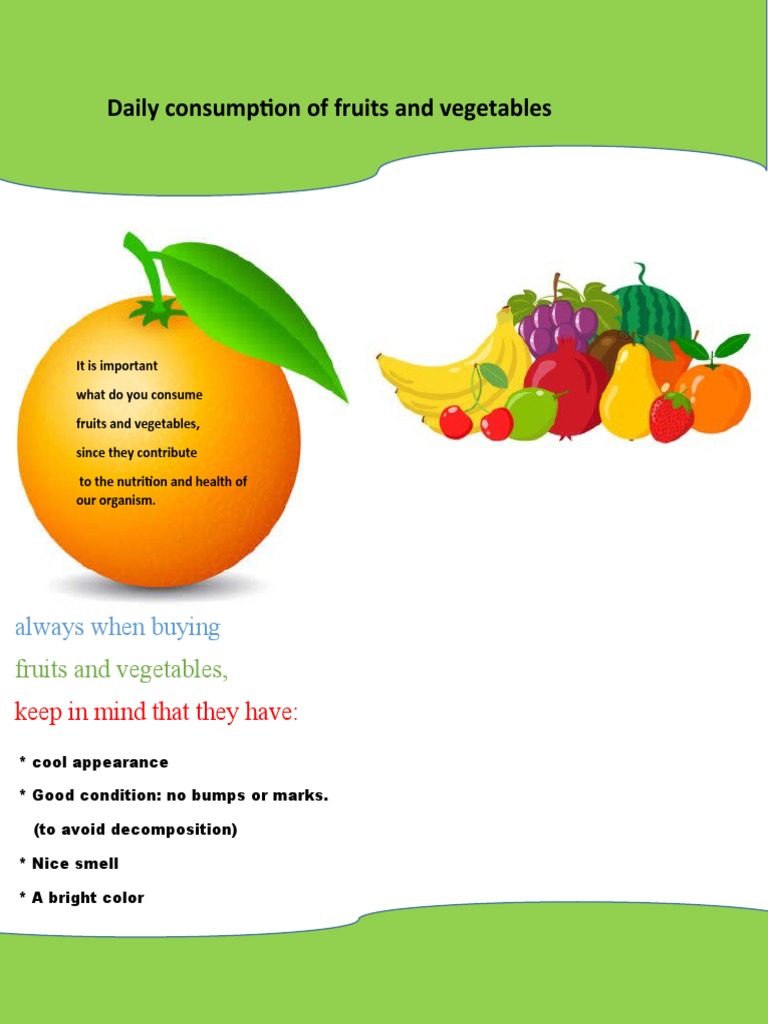 Daily consumption of fruits and vegetables PDF