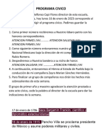 Programa Civico: Pancho Villa Se Proclama Presidente de México y Asume Poderes Militares y Civiles