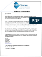 Internship Offer Letter