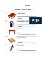 Worksheet Things in Classroom