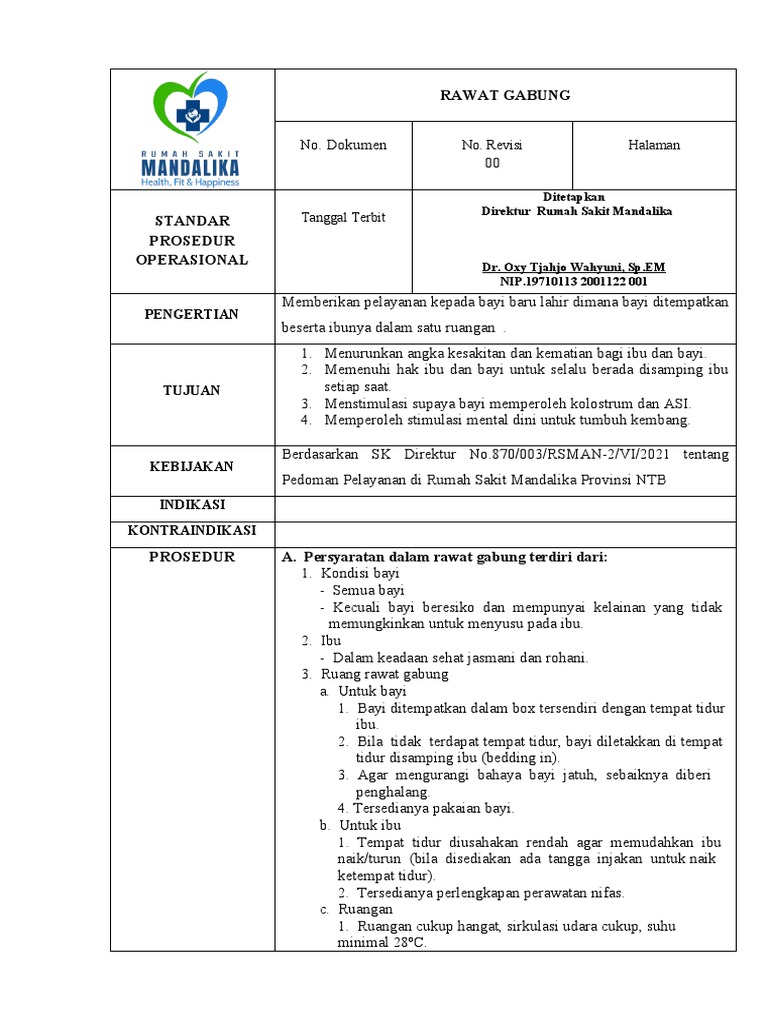 Sop rawat gabung pdf